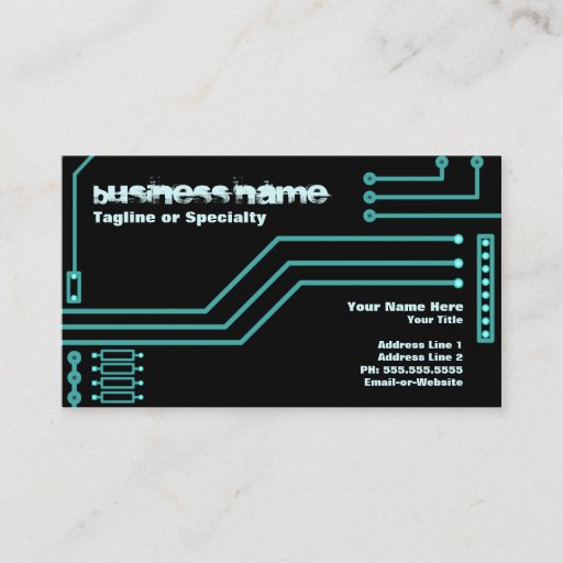 Customizable cpu v.3 business card template