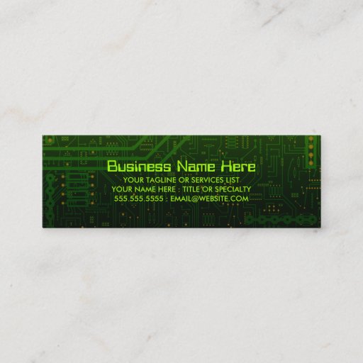 Customizable cpu v.3 business card