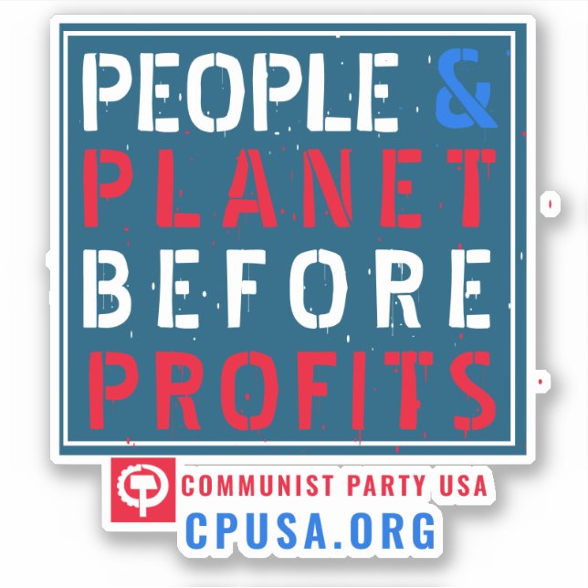 CPUSA BLUE COLLAR STICKER (Front)