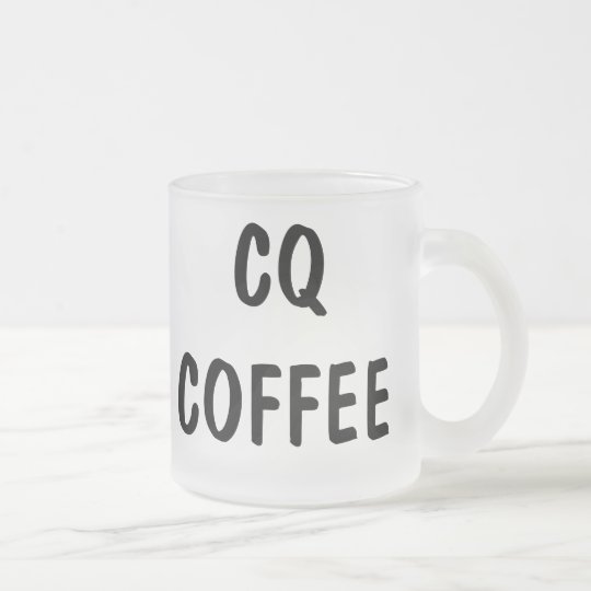 CQ COFFEE FROSTED GLASS COFFEE MUG