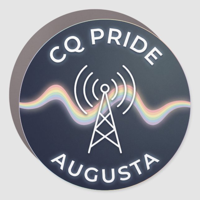 CQ Pride Augusta 7"x7" car magnet (Front)