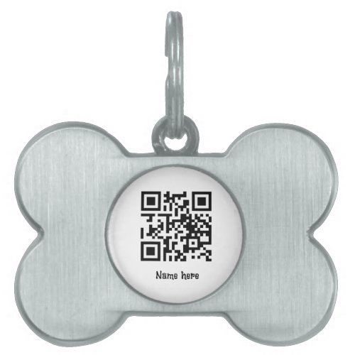 CR Code with Name Pet ID Tag