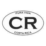 CR - Costa Rica Oval Sticker CR - Costa Rica Oval Sticker