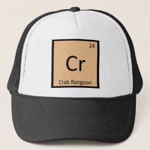 Cr - Crab Rangoon Appetizer Chemistry Symbol Trucker Hat