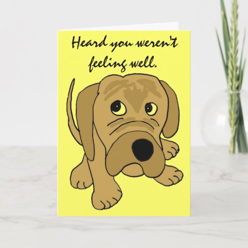 CR_ Funny Puppy Get Well Card