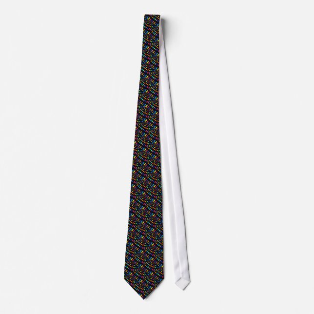 CRA SQUARES RECTANGLE PATTERNS COLORFUL BACKGROUND TIE (Front)