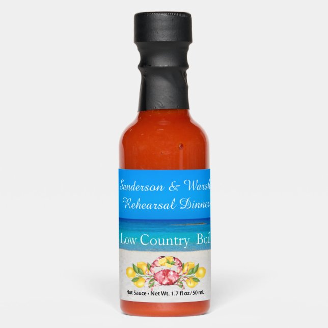 Crab and Lemons Low Country  beach Hot Sauces (Front)