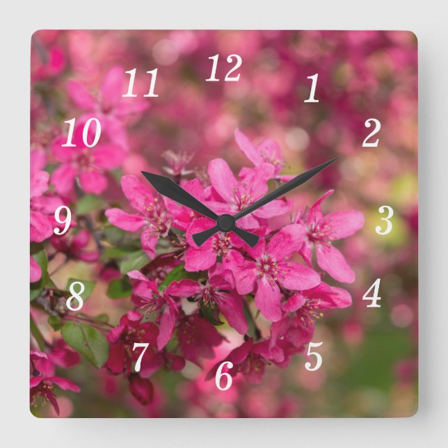 Crab Apple Blooms Wall Clock (Front)