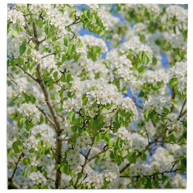 Crab apple blossom cloth napkin (Front)