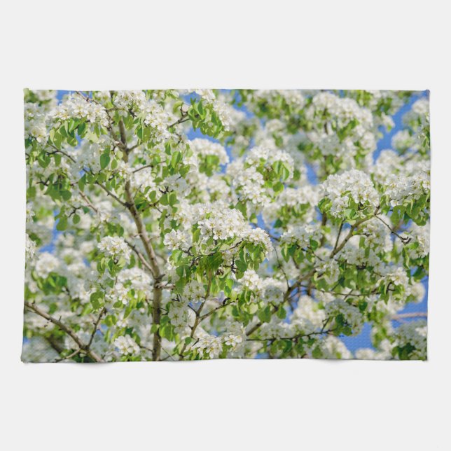 Crab apple blossom towel (Horizontal)