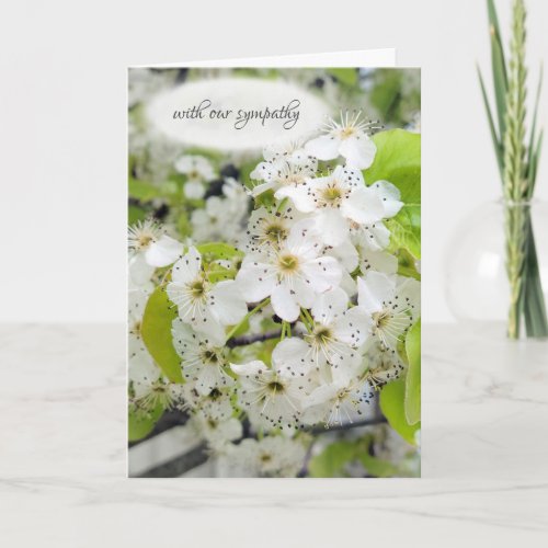 Crab Apple Tree Blossoms Sympathy  Card