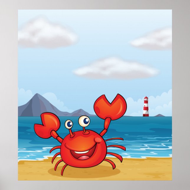 Crab At The Seashore Poster (Front)