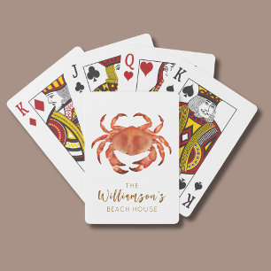 Crab Beach House Family Poker Cards