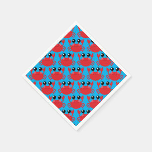Crab Birthday Party Beach Napkins