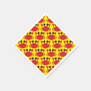 Crab Birthday Party Beach Napkins