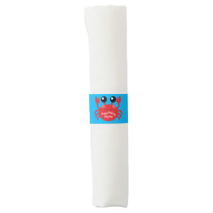 Crab Birthday Party Cute Cartoon Kids Napkin Bands