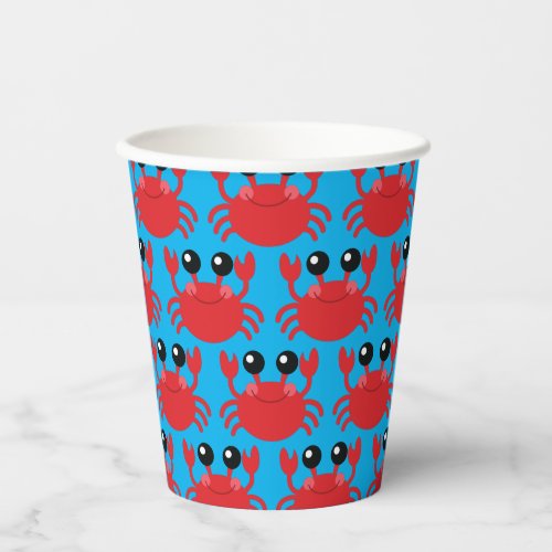 Crab Birthday Party Cute Cartoon Kids Paper Cups