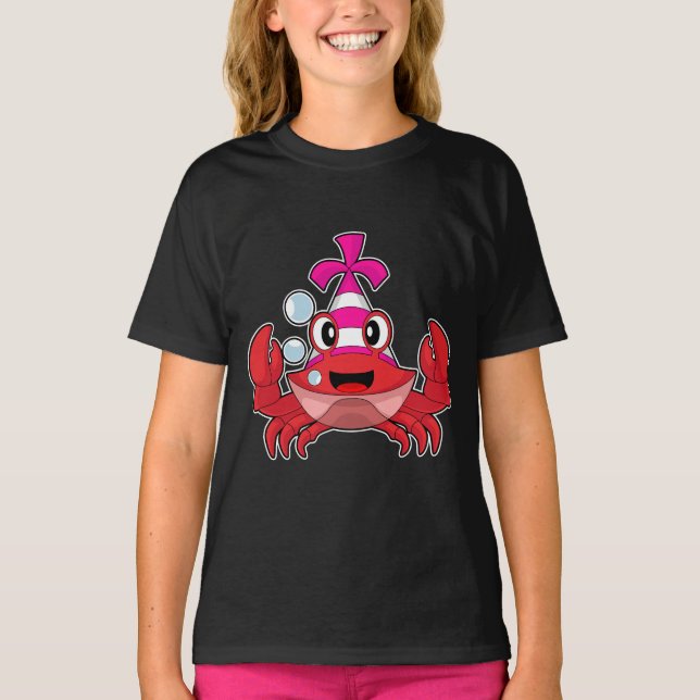 Crab Birthday Party hat T-Shirt (Front)
