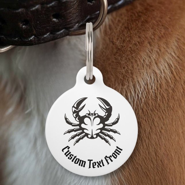 Crab Black Pet ID Tag (Creator Uploaded)