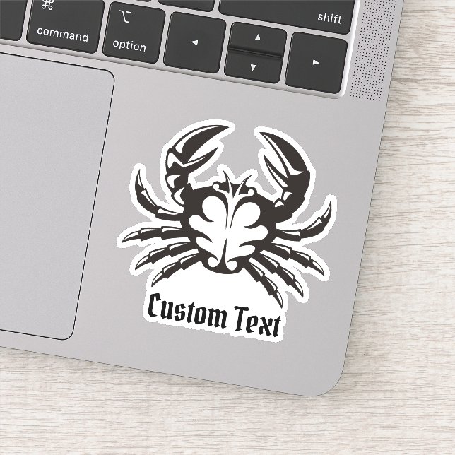Crab Black Sticker (Detail)