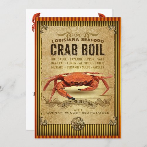 Crab Boil  Any Occasion Invitation