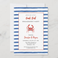 Crab Boil engagement party invitation