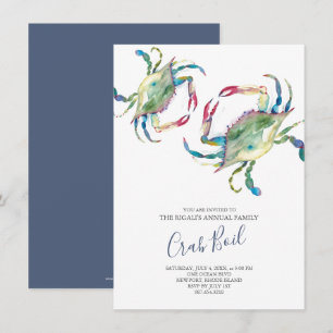 Crab Boil Family Summer Party Invitation
