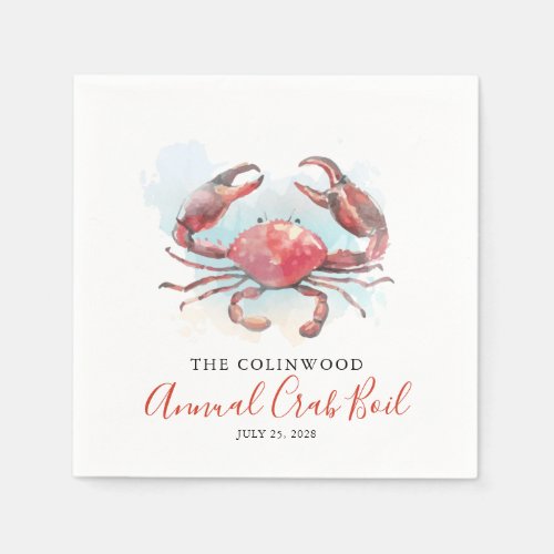Crab Boil Family Summer Seafood Party  Napkins