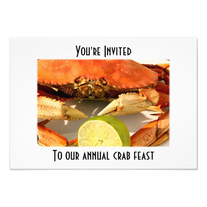 Crab Boil Feast Invitations
