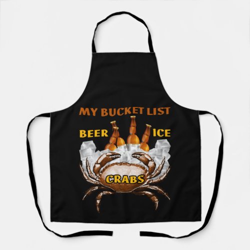 Crab Boil Gift Seafood Bucket List Beer Ice Crabs Apron