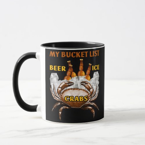 Crab Boil Gift Seafood Bucket List Beer Ice Crabs Mug