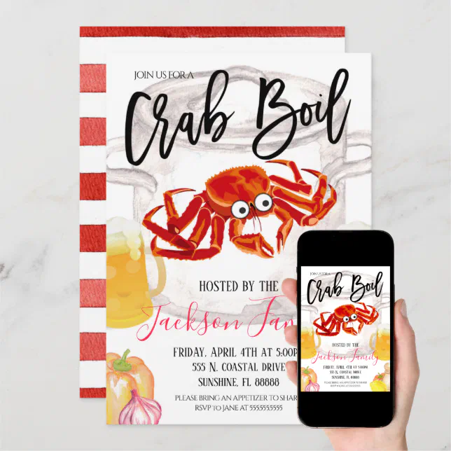 Crab Boil Invitation | Zazzle