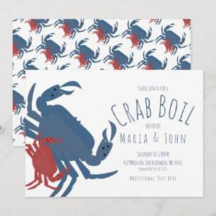 Crab Boil Party Birthday Dinner Crawfish Invitation