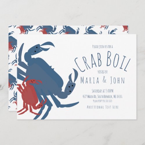 Crab Boil Party  Birthday Dinner Crawfish Invitation