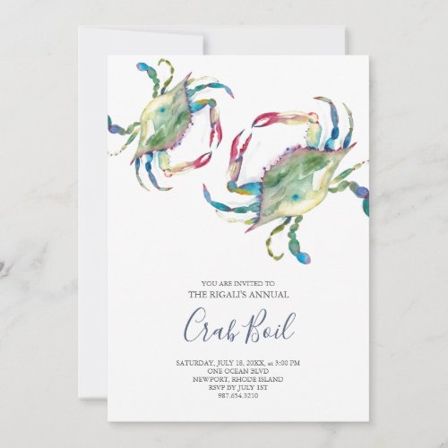 Crab Boil Summer Party Invitation