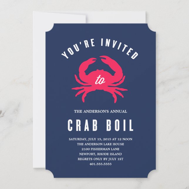 Crab Boil | Summer Party Invitation (Front)