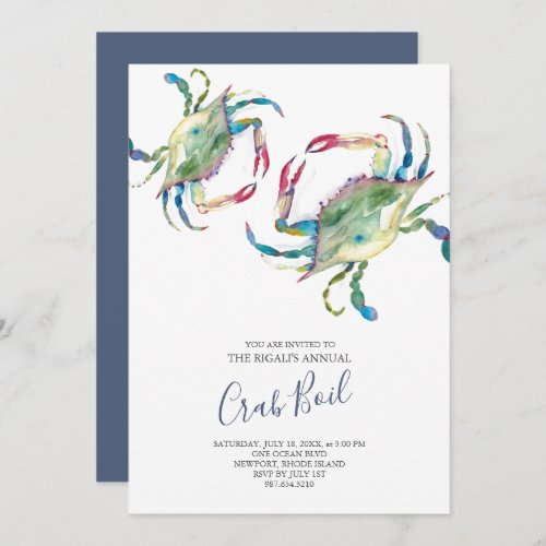 Crab Boil Summer Party Invitation