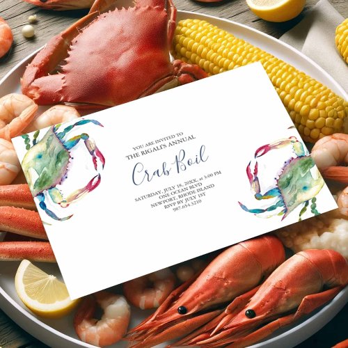 Crab Boil Summer Party Invitation