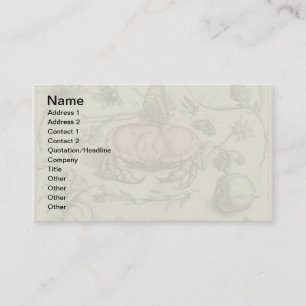 Crab Botanical Insect Flower Illustration Business Card