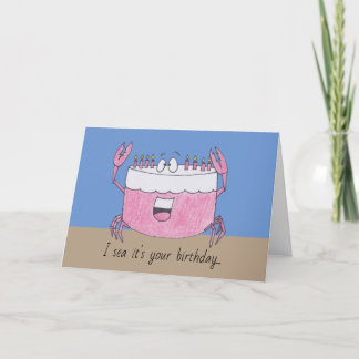 Crab Cake Birthday Card