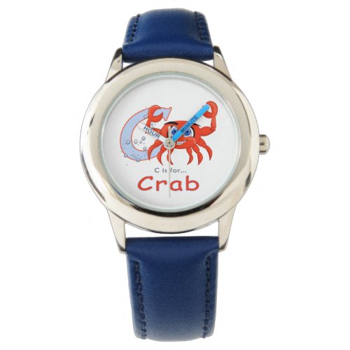 Crab cartoon illustration watch