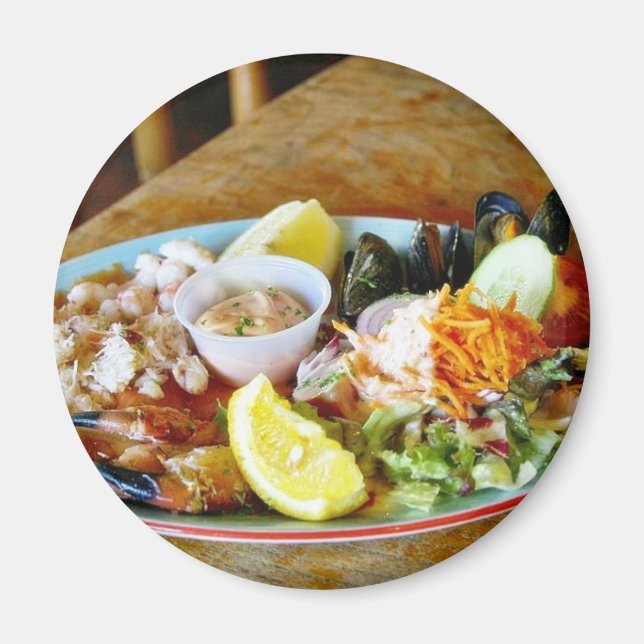 Crab Claws Lemons Salads Seafood Platters Magnet (Front)