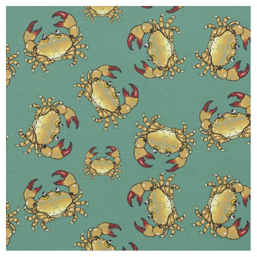 Crab Crab Crab Fabric | Zazzle