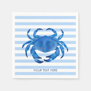 Crab Crustacean Ocean Beach Theme Napkins