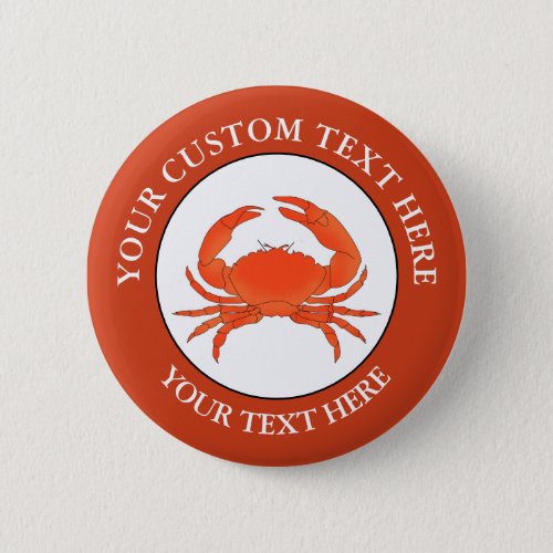 Crab Custom Text Logo Icon Button