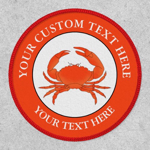 Crab Custom Text Logo Icon Patch