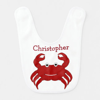 Crab Design Just Add Name Bib