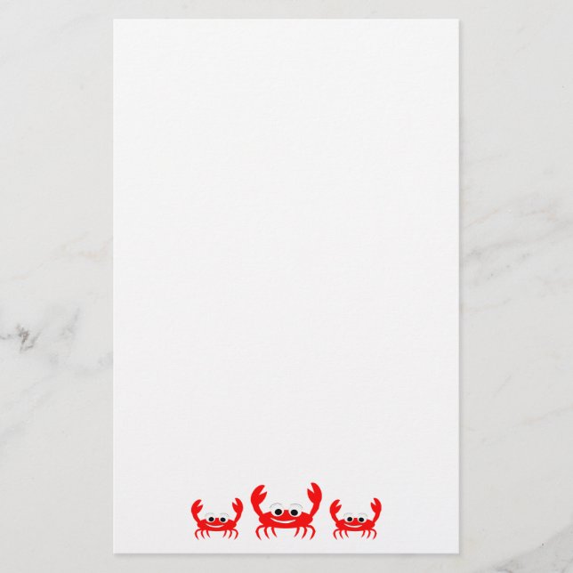 Crab Design Stationery (Front)