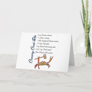 Crab Dip Recipe Card