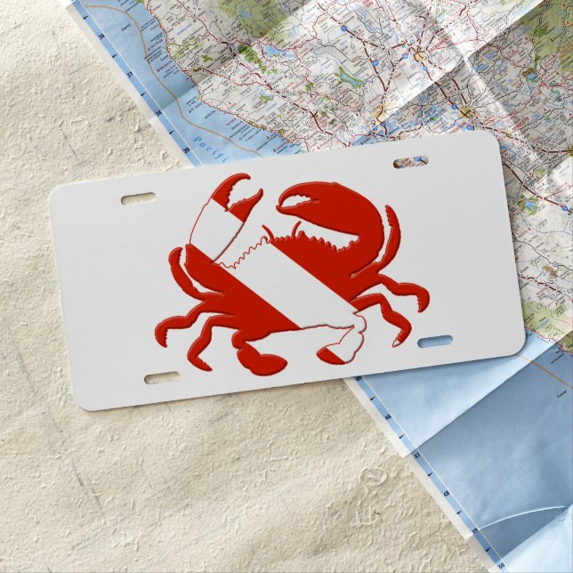 Crab dive silhouette license plate (In Situ)